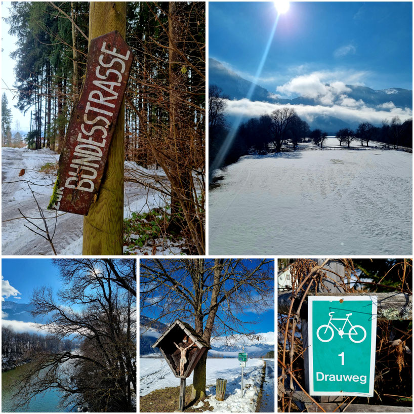 babebi-ontour.com, Hatschn&Haxln, durch ganz Österreich, Kärnten, Drautal, Wanderung, Winterwanderung, Radtour, Drautalweg, Radweg Kärnten, Radweg Österreich, gemütliches Wandern