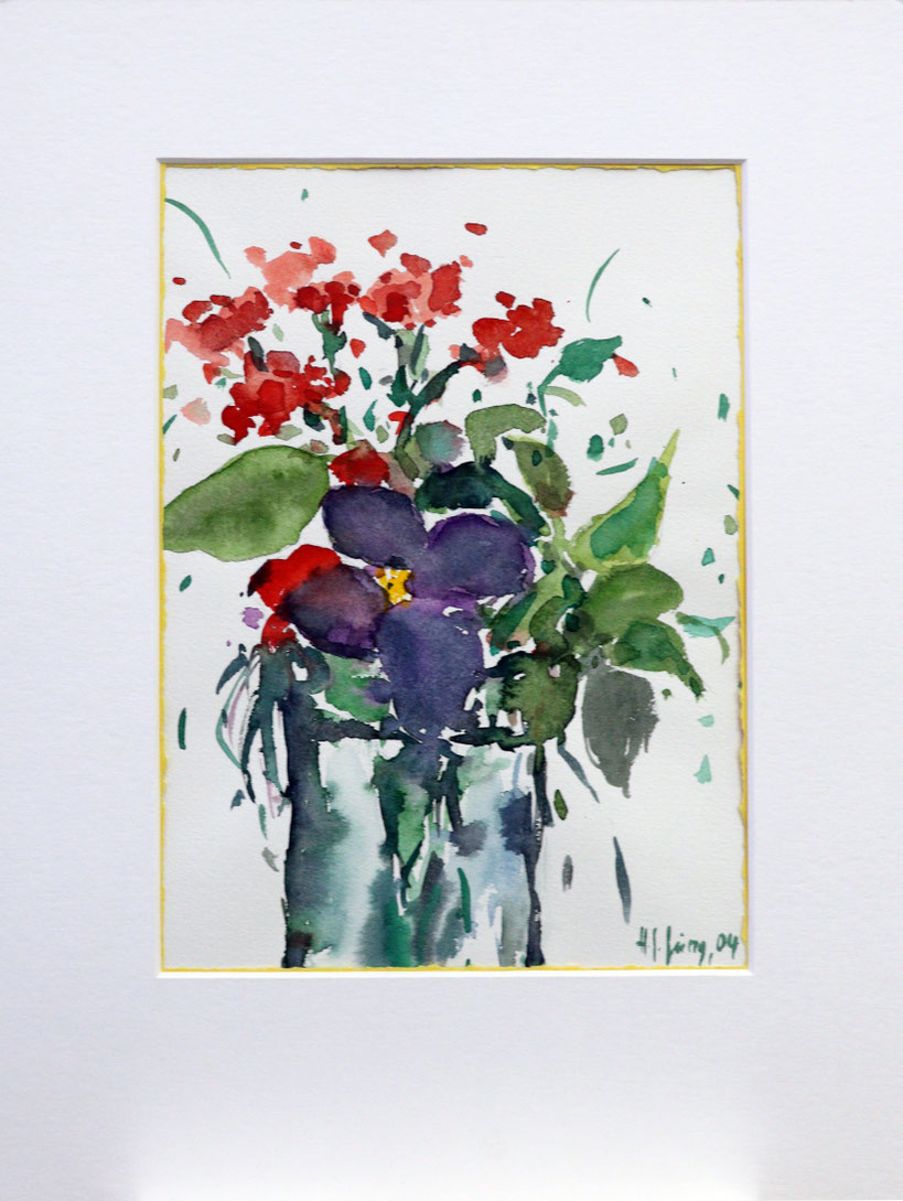 "Blumen" (Aquarell), 30 cm x 40 cm