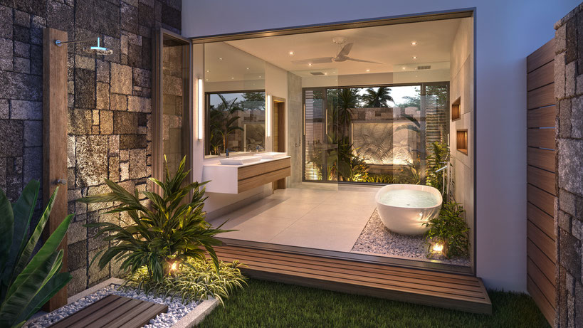 SALLE DE BAIN de LUXE VENTE VILLA HAUT DE GAMME ILE MAURICE