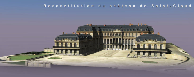 Reconstitution 3D du Château de Saint-Cloud, réalisée avec D5 Render par O Cœur des Plans