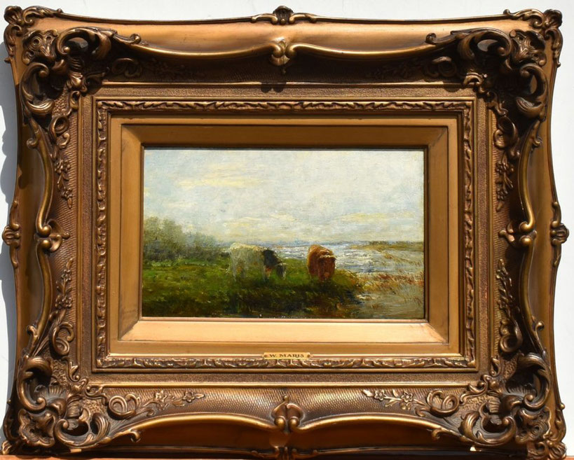 te_koop_aangeboden_een_koeien_schilderij_van_de_haagse_school_schilder_willem_maris_1844-1910