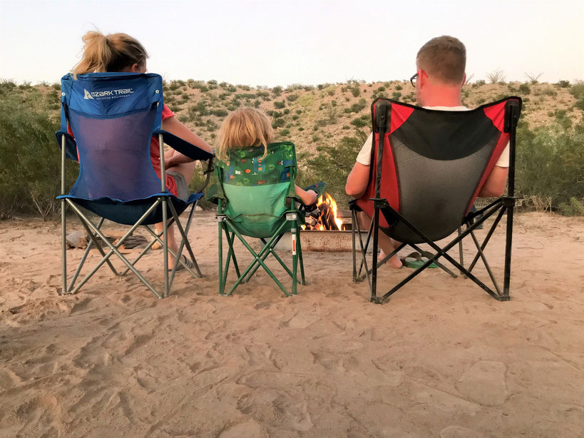 Zelten mit der Familie im Big Bend State Park.