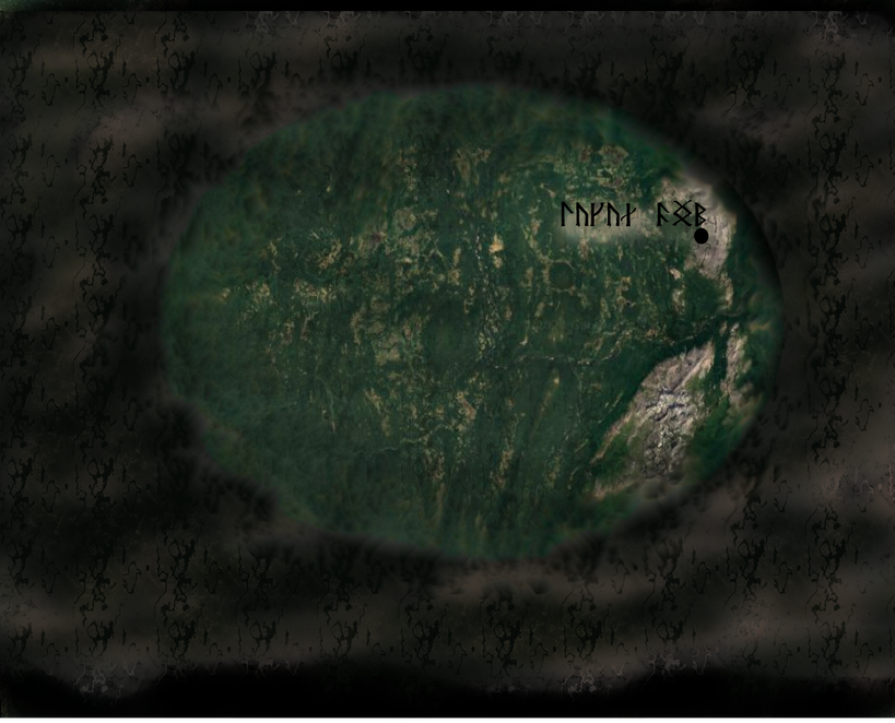Die Karte aus dem Ei, in der Takal Dùm eingezeichnet ist.
