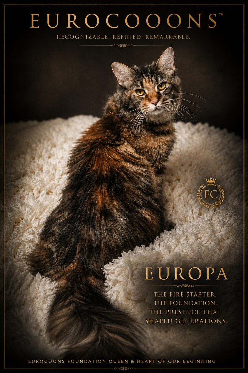 Europa of Eurocoons Foundation Female Maine Coon cat