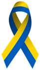 Schleife in den Farben der Ukraine