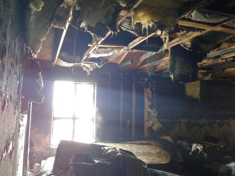 This room, now destroyed, was to be a bedroom at our new satellite campus in Estancia.
