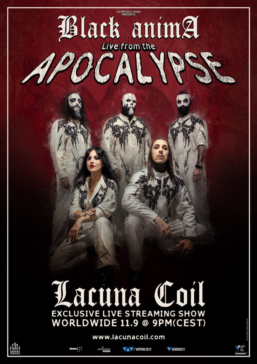 LACUNA COIL announce "Black Anima: Live From The Apocalypse", rockers and other animals