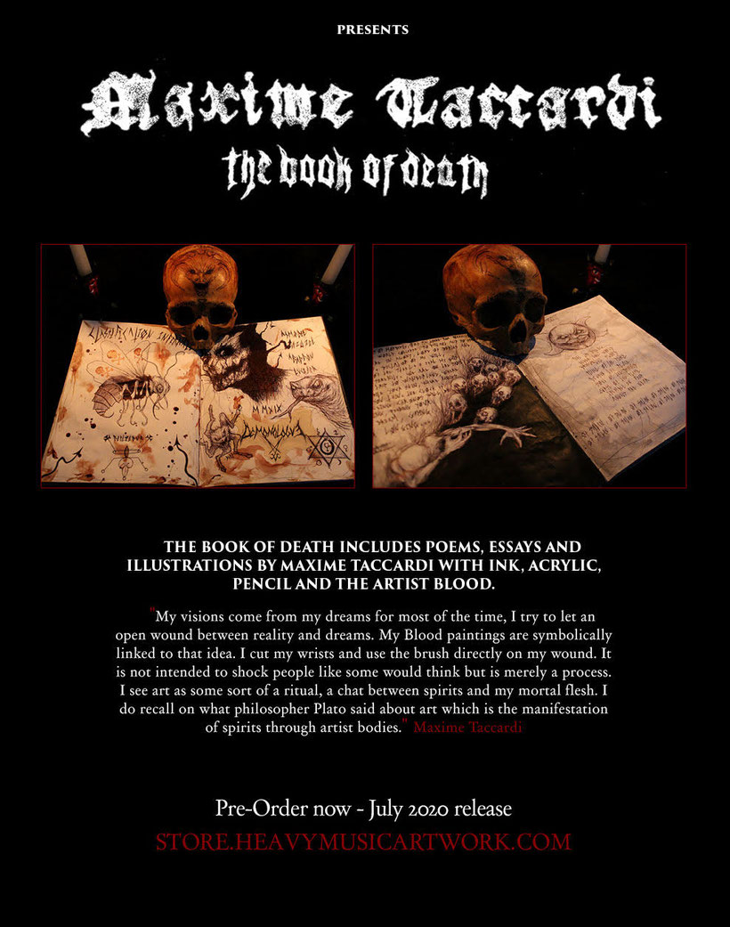 Maxime Taccardi, The Book of Death, Heavy Music Artwork, artist book, rockers and other animals, news, book