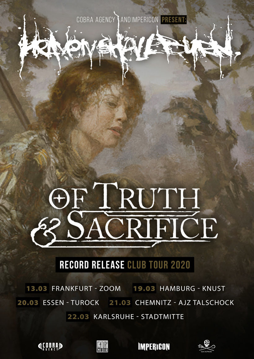 HEAVEN SHALL BURN, tour 2020, Germany, Of Truth and Sacrifice, rockers and other animals, news
