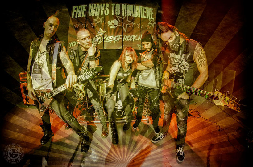 The italian rock band FIVE WAYS TO NOWHERE announces that their album entitled "BITE HARD"!