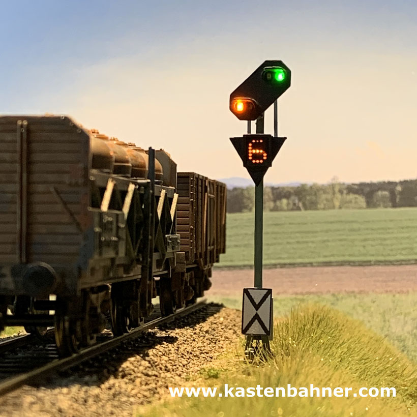 DB Vorsignal H0 Signale Bauart 69 1:87  Signale H/V