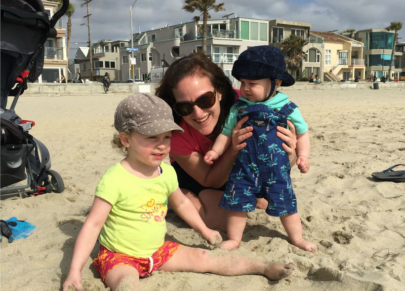 San Diego Mission Beach with a Baby and a Toddler