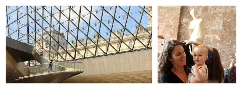 The Louvre Paris with Baby