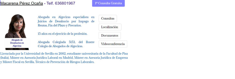 Abogada de Desahucios en Cádiz-Algeciras.