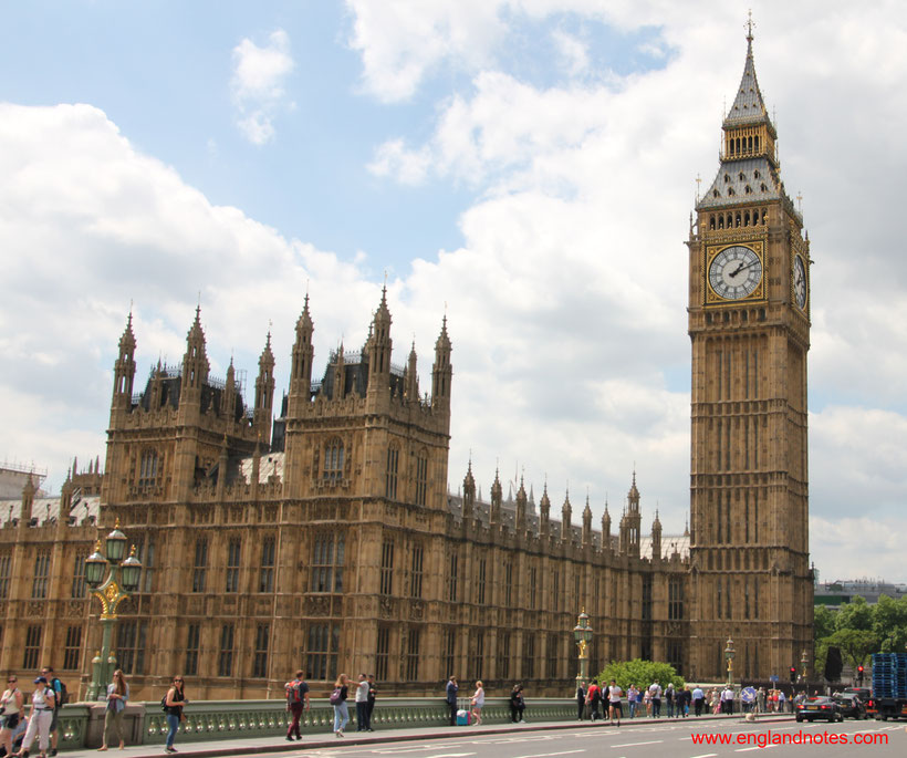 Sehenswürdigkeiten und Attraktionen in London. Big Ben und Elizabeth Tower in London. Die Geschichte von Big Ben.