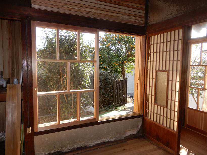 建具 茶室 窓 縁側 座敷 和室 日本 木製 硝子 和 昭和 (約420 建具 茶室 窓 縁側 座敷 和室 日本 木製 硝子 和 昭和 (約420
