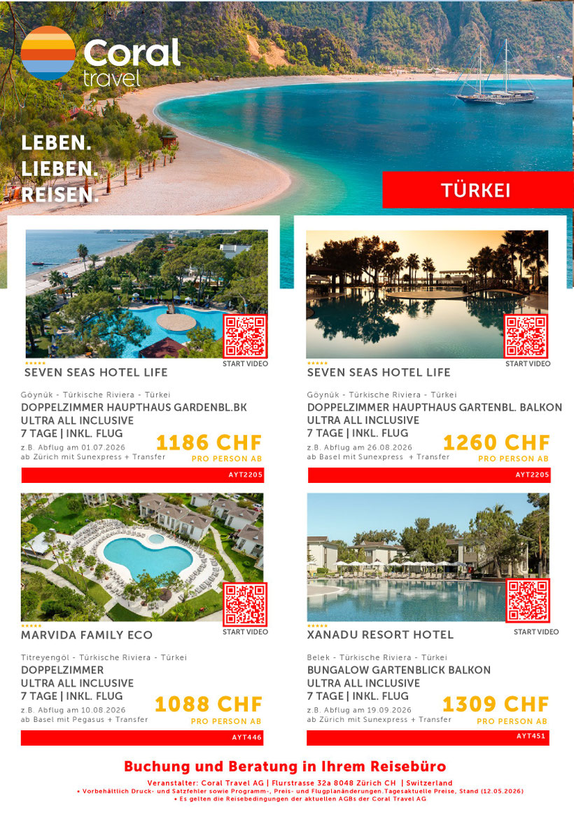 Ferien an der türkischen Riviera geniessen Sommer 26 jetzt zu Hammerpreisen