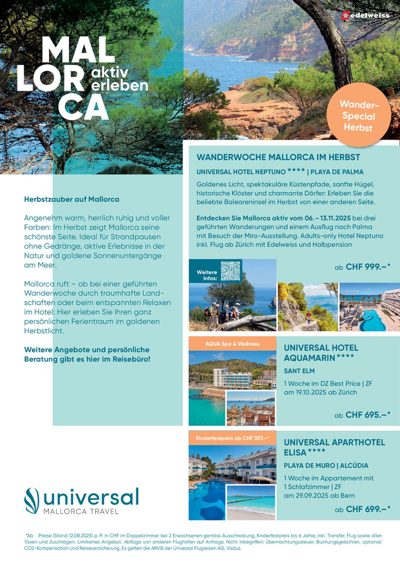 Top Urlaub im Herbst auf Mallorca 25 Wanderurlaub zu Schnäppchenpreisen jetzt gleich buchen