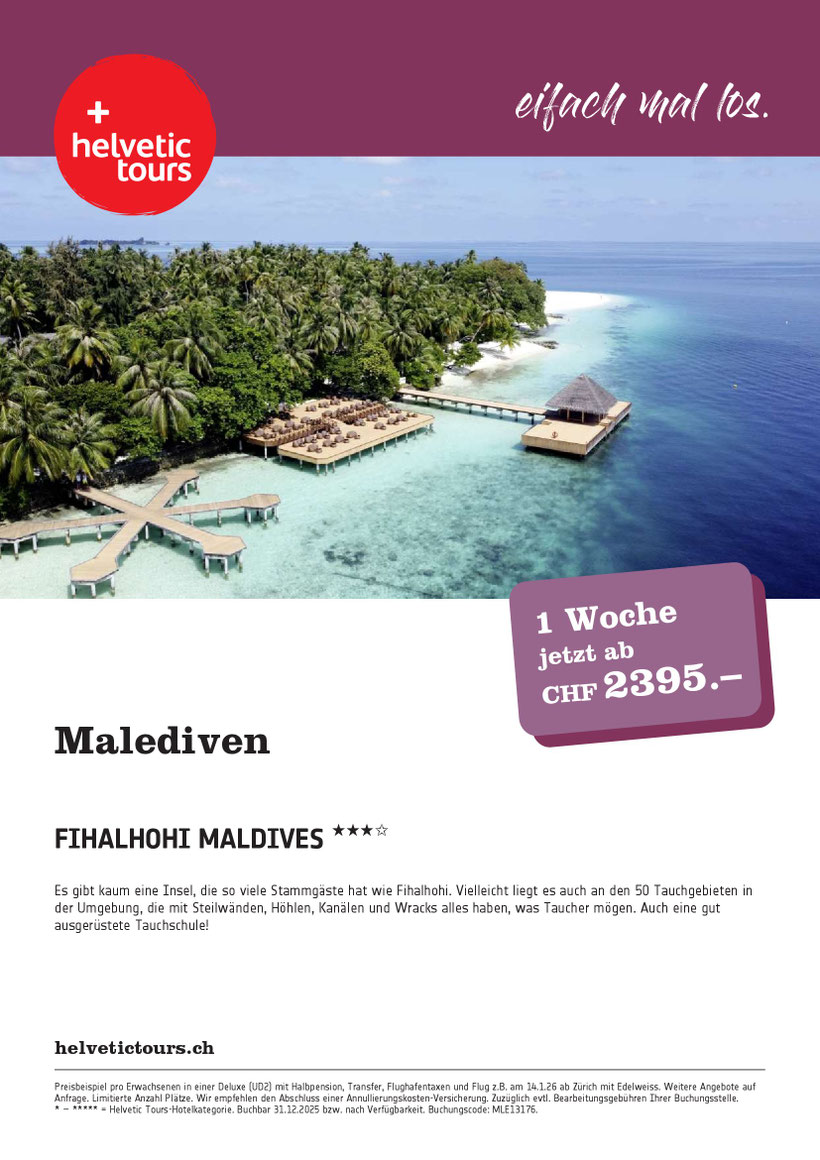 entspannte Ferien Tauchparadies Malediven zum sensationellen Preis 