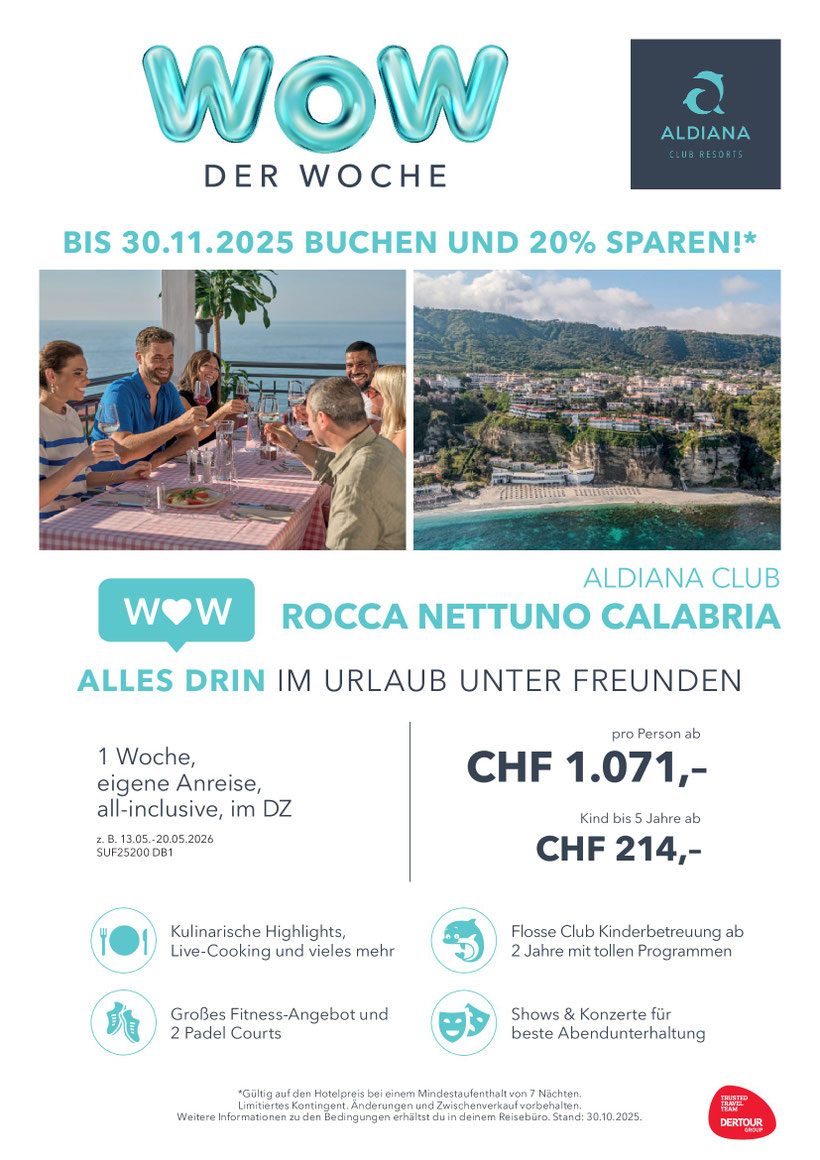 Badeferien in Kalabrien im Frühling 26 geniessen mi Aldiana Club 