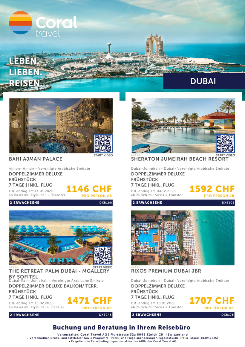 Futuristische Stadt Dubai und Entspannung am Meer erleben jeztzt zu Knüllerpreisen