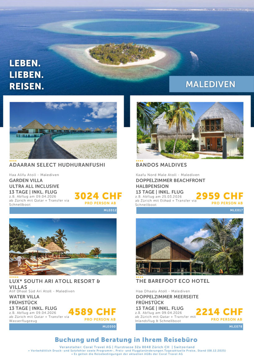 paradiesisches Inselfeeling erleben Malediven tauchen schnorchel relaxen jetzt zu Toppreisen buchen