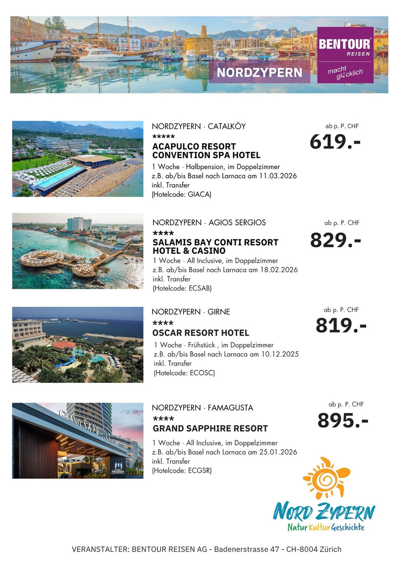 sonnenverwöhnte Insel Nordzypern jetzt buchen und geniessen Winterhit zu Hammerpreisen