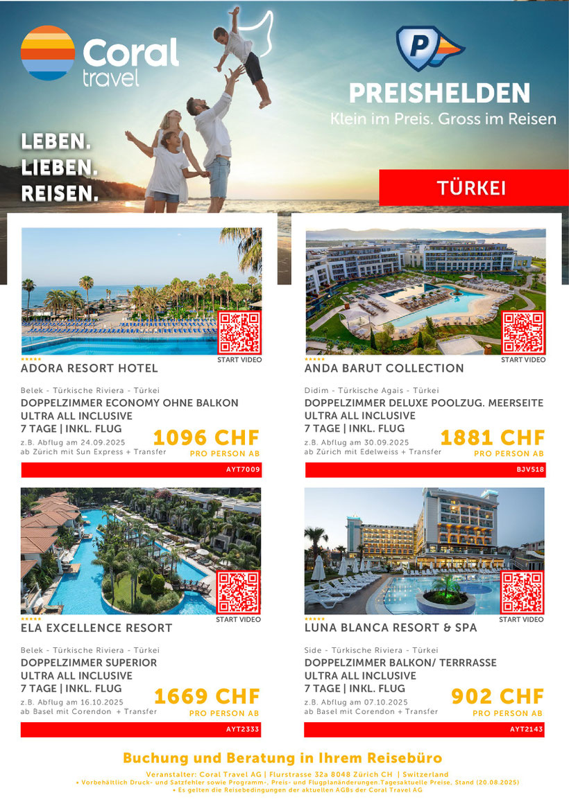 Herbstferien günstig in Tophotels in der Türkei jetzt gleich profitieren 