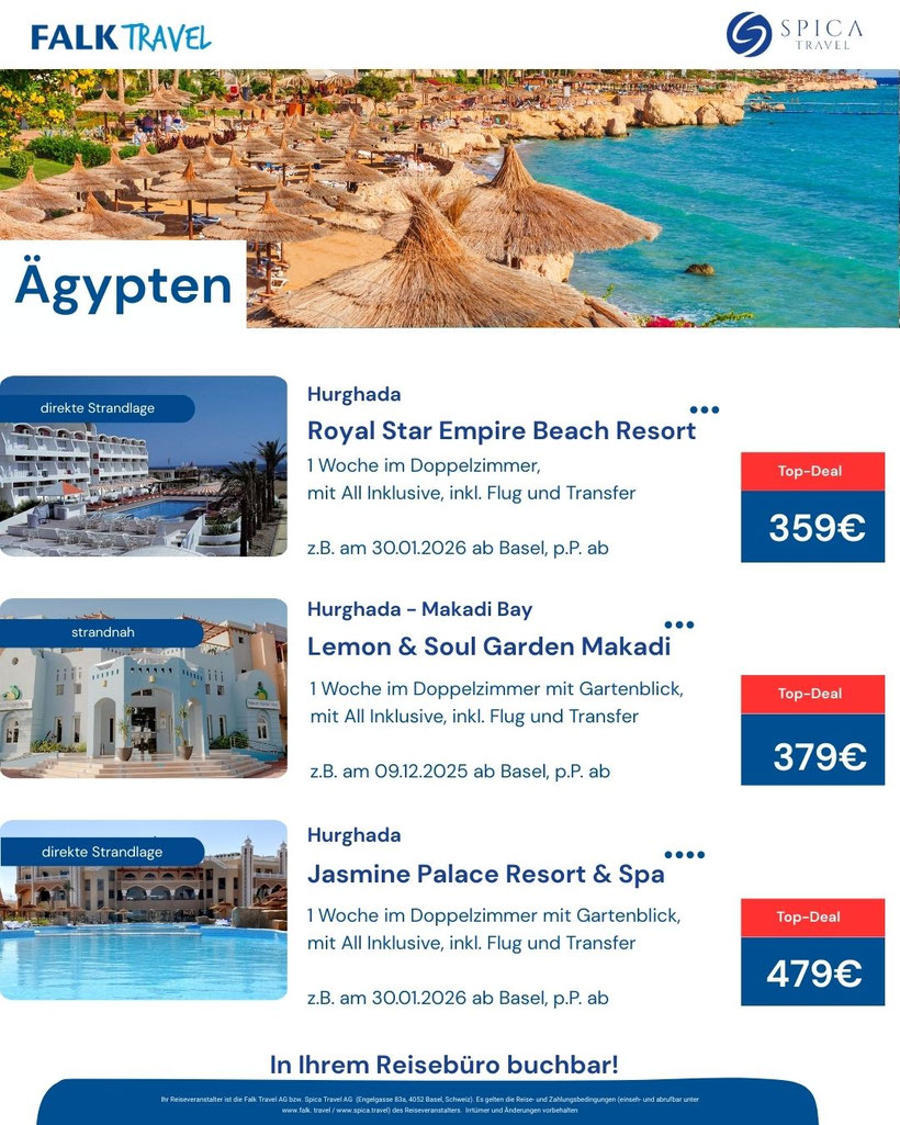 Winter an der Wärme Hurghada zu Tiefstpreisen jetzt gleich buchen