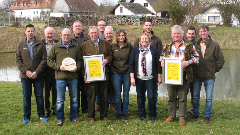 v. l. n. r. Thorsten Lux, Jürgen Zink, Manfred Borst, Uwe Kemmerzell, Fritz Meisinger, Bernd Fritzel, Dieter Kemmerzell, Anna-Maria Raimund, Franziska Menz, Nico Hofmann, Willi Heppner, Robin Stoppel, Heinrich Hirsch