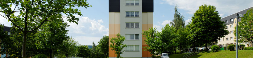 Hausansicht Wohngebiet Mühlberg