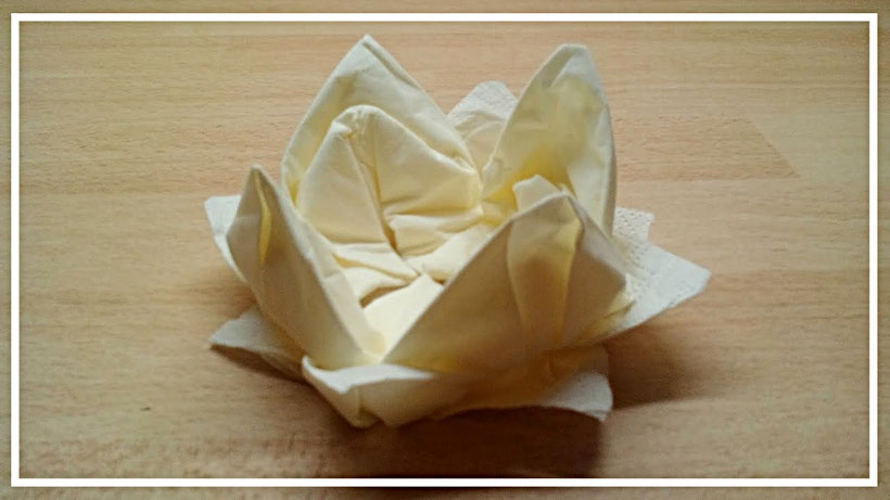 Servietten Falten Seerose Tischdeko Servietten Falten
