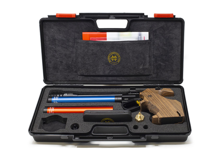 CM162EI Content: Content:  1x CM162EI  2x Cylinders Matte RED / BLUE  1x Tool Kit  1x Air adapter 200bar  1x Air Release  1x Manual CM162EI  1x Manual Bluetooth Electronic Board