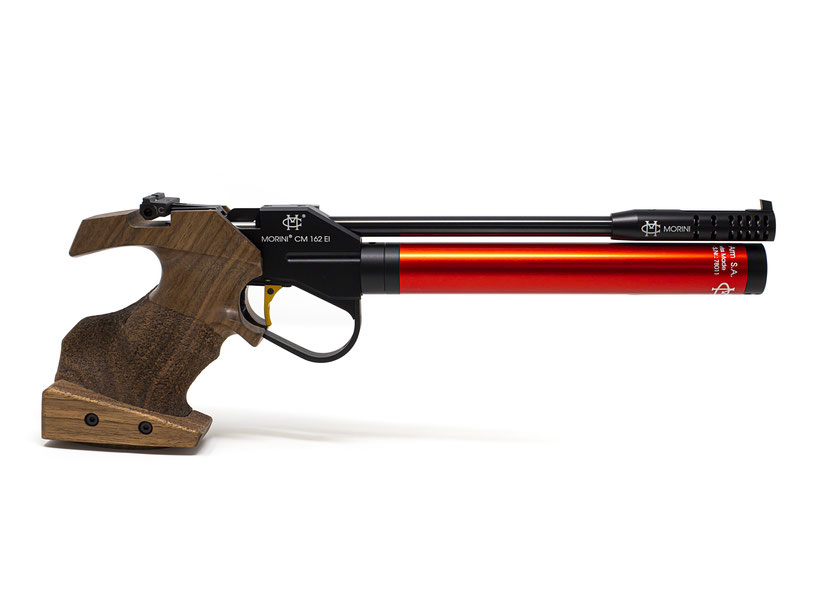 Discover the Morini CM162EI air pistol, an Olympic shooting marvel from Switzerland. Featuring advanced technology like a Bluetooth electronic board, pressure regulator, and polygonal barrel for unmatched accuracy and performance. Ideal for precision shoo