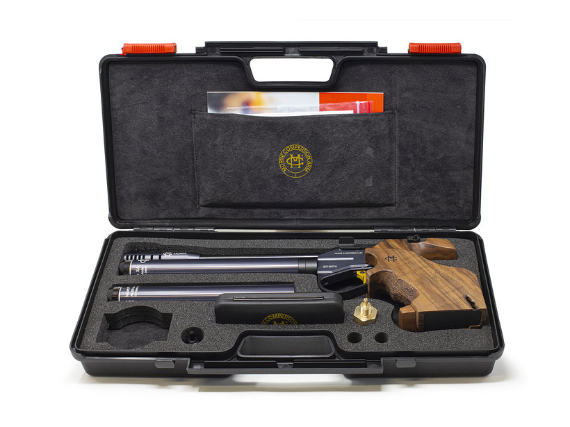 CM162EI Titanium content: Content:  1x CM162EI Titanium  2x Cylinders Matte Titanium  1x Tool Kit  1x Air Adapter 200bar  1x Air Release  1x Manual CM162EI  1x Manual Bluetooth Electronic Board