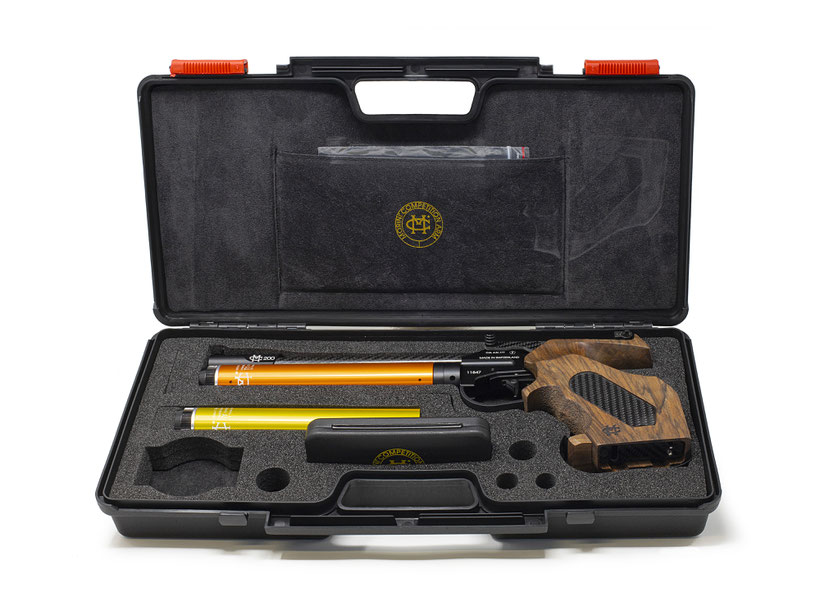 CM162EI Titanium content: Content:  1x CM162EI Titanium  2x Cylinders Matte Titanium  1x Tool Kit  1x Air Adapter 200bar  1x Air Release  1x Manual CM162EI  1x Manual Bluetooth Electronic Board