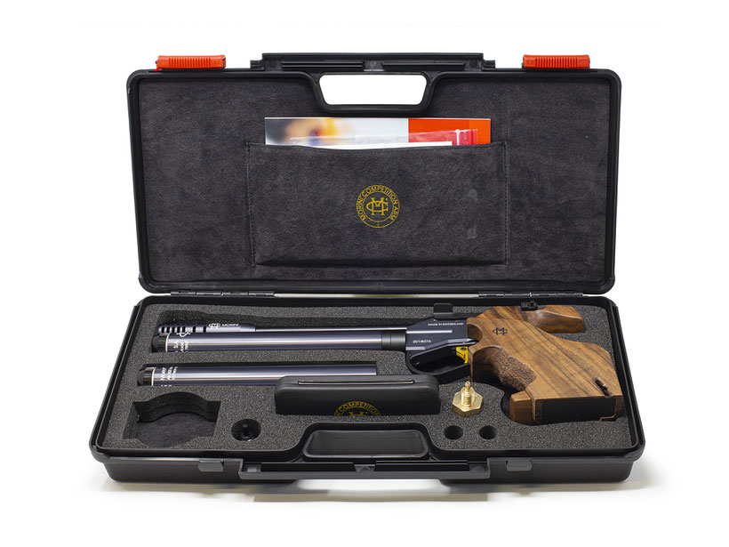 CM162EI Titanium content: Content:  1x CM162EI Titanium  2x Cylinders Matte Titanium  1x Tool Kit  1x Air Adapter 200bar  1x Air Release  1x Manual CM162EI  1x Manual Bluetooth Electronic Board
