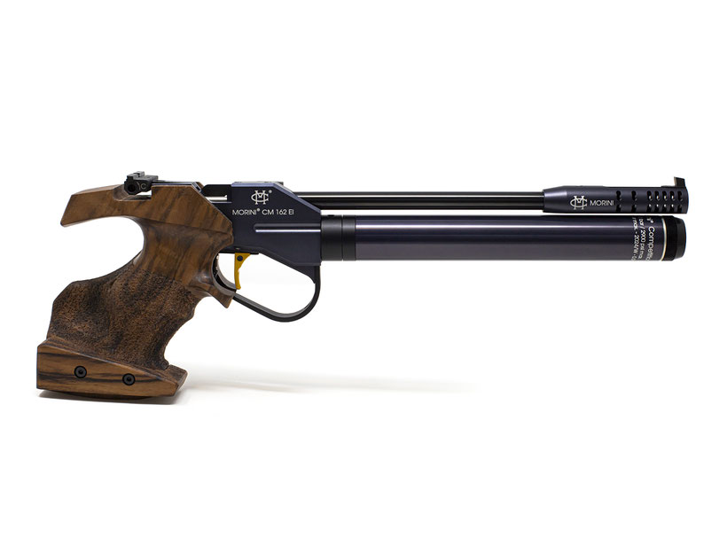 Explore the Morini CM162EI Titanium air pistol, a revolution in Olympic shooting. Featuring advanced Swiss precision, a Titanium finish, Bluetooth electronic board, and the world's first digital manometer. Ideal for elite shooters seeking superior perform