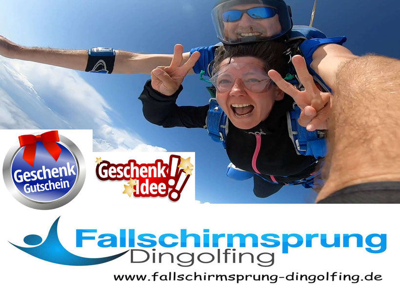 Die Geschenkidee! Ein Fallschirmsprung zum Geburtstag oder zu Weihnachten