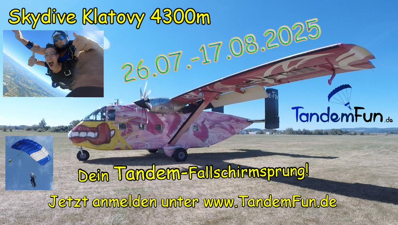 Fallschirmspringen Bayern in Klatovy aus 4300m