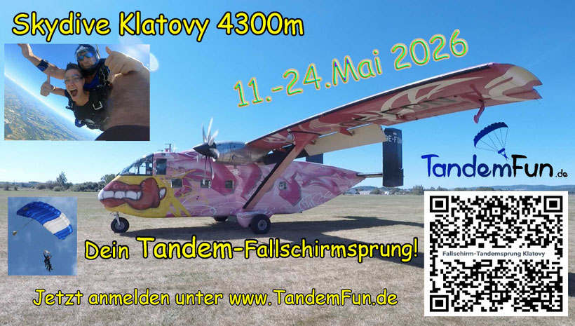 Fallschirmspringen Bayern in Klatovy aus 4300m