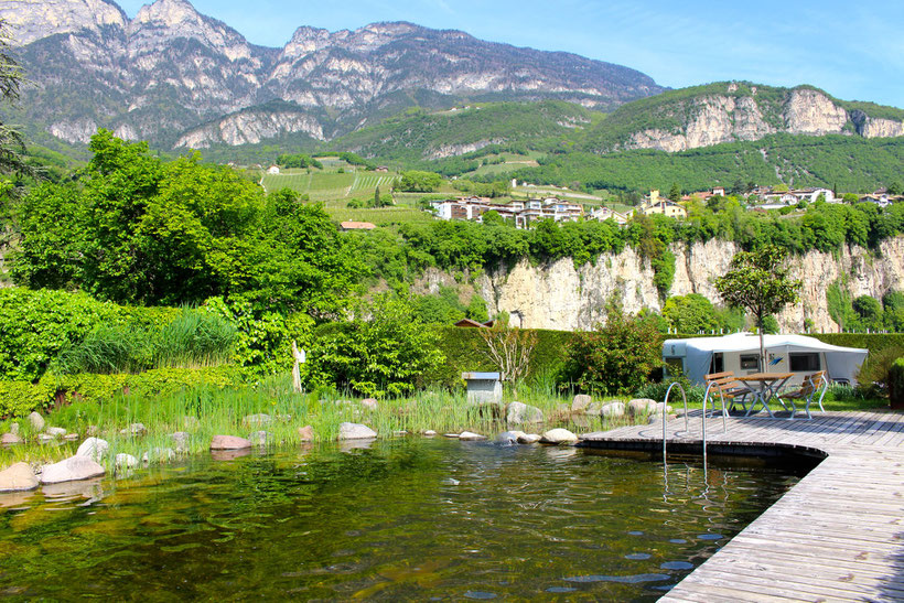 Naturbadeteich Camping Obstgarten, Kurtatsch OT Breitbach