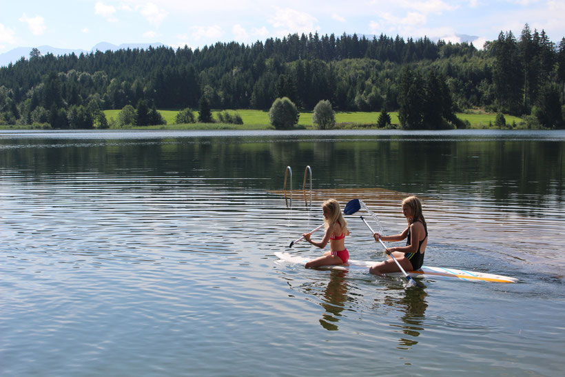 Illasbergsee mit überflutetem Steg