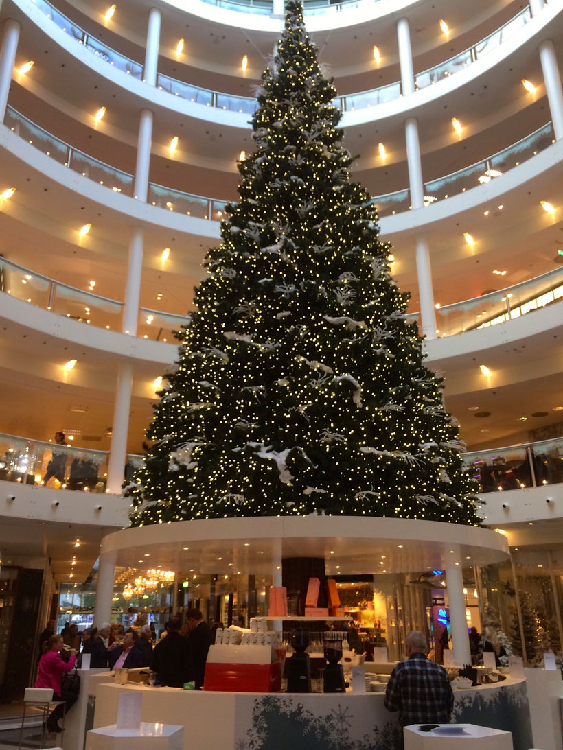 Übereifer. Der erste Weihnachtsbaum im Herbst 13 hat uns im Kaufhaus Breuninger in Stuttgart geblendet