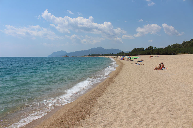 Schöner Strand mit feinkörnigem Kies. Camping Marina, Torre di Bari