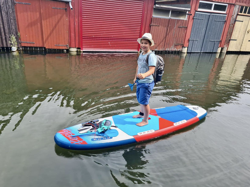 SUP mieten leihen Wesenberg, Kind SUP, Stand up paddling Kind