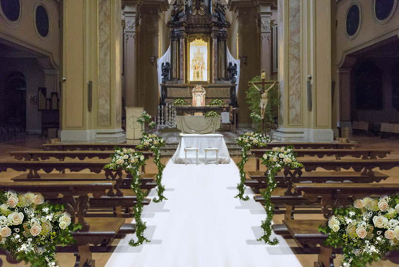 Progetto Allestimento Matrimonio Chiesa di Santa Francesca Romana Milano