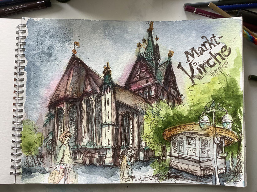 Entstanden im Urban Sketching Kurs bei Felix Scheinberger