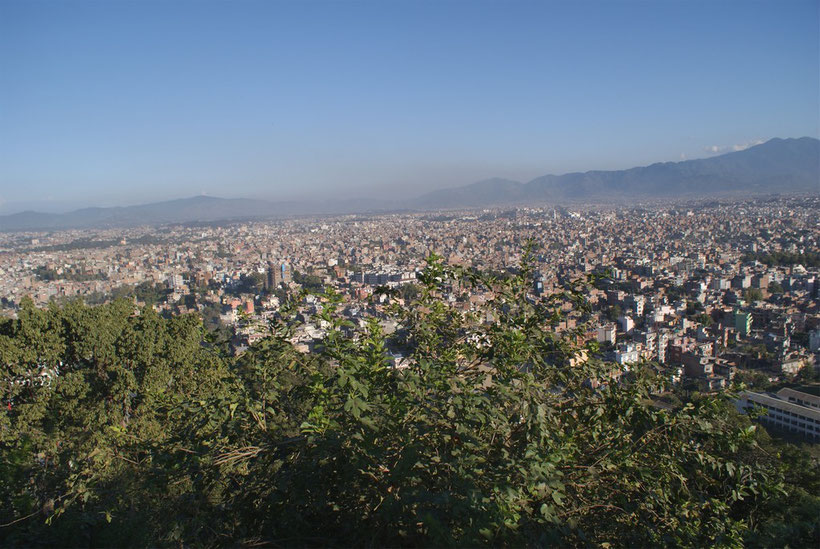 Circuit au Népal : vue sur Katmandou depuis Swayambunath