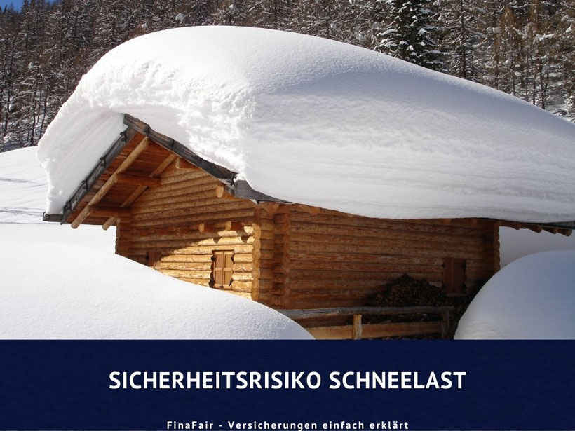 Schneelast auf Hausdächern